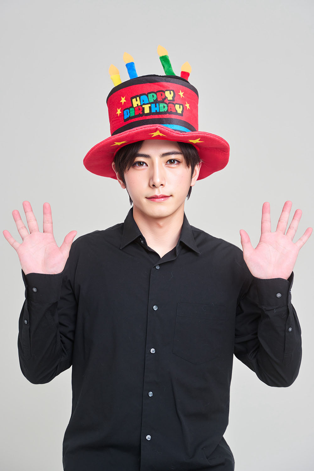 [New] コスプレ小物 誕生日 バースデー ハピバ ケーキハット ユニセックス ゴールド/カラフル【クリアストーン】