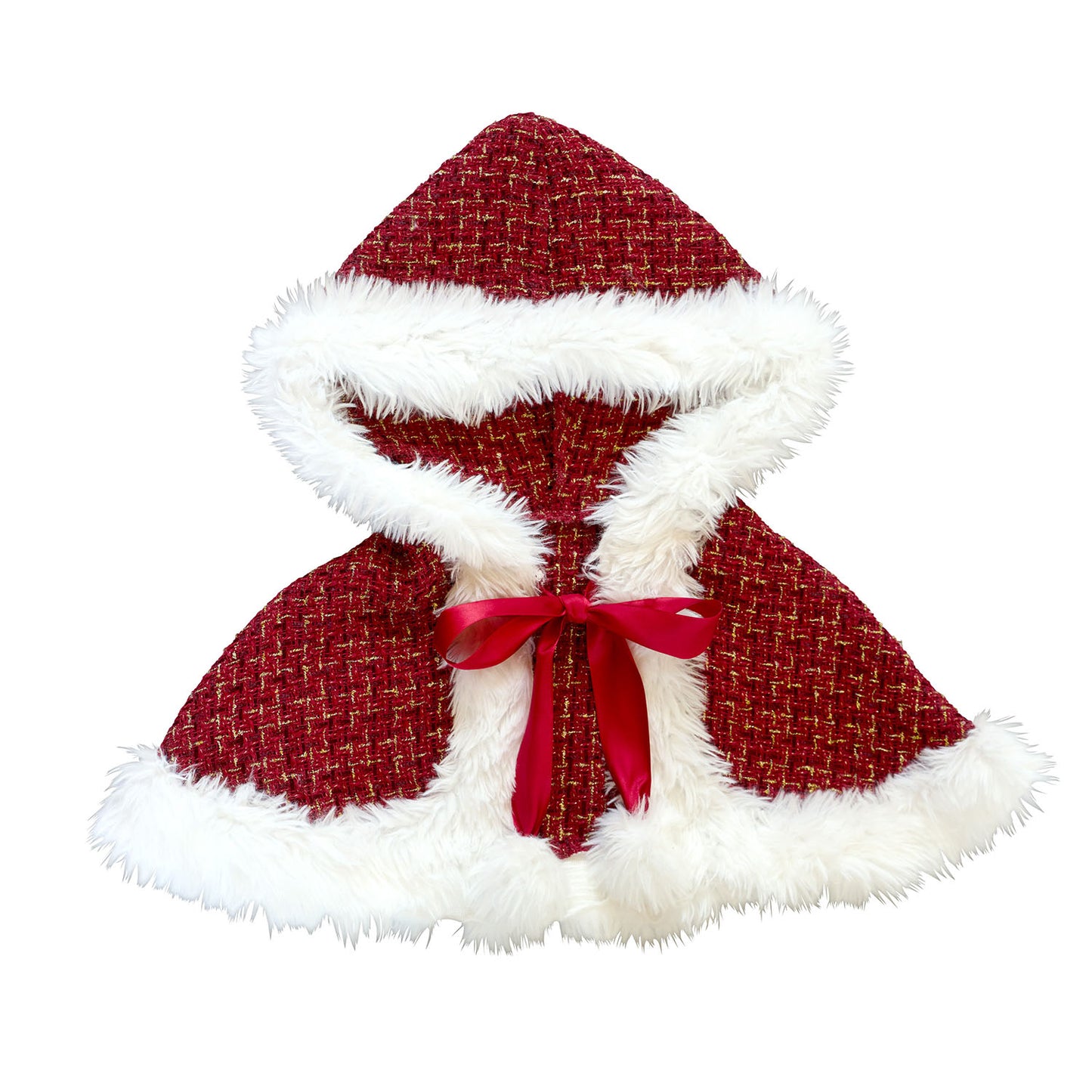 [NEW] コスプレ クリスマス ツイードサンタケープ レディース レッド 【クリアストーン】