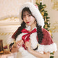 [NEW] コスプレ クリスマス ツイードサンタケープ レディース レッド 【クリアストーン】