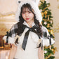 [NEW] コスプレ クリスマス 赤/黒チェックキャットケープ レディース レッド/ブラック 【クリアストーン】