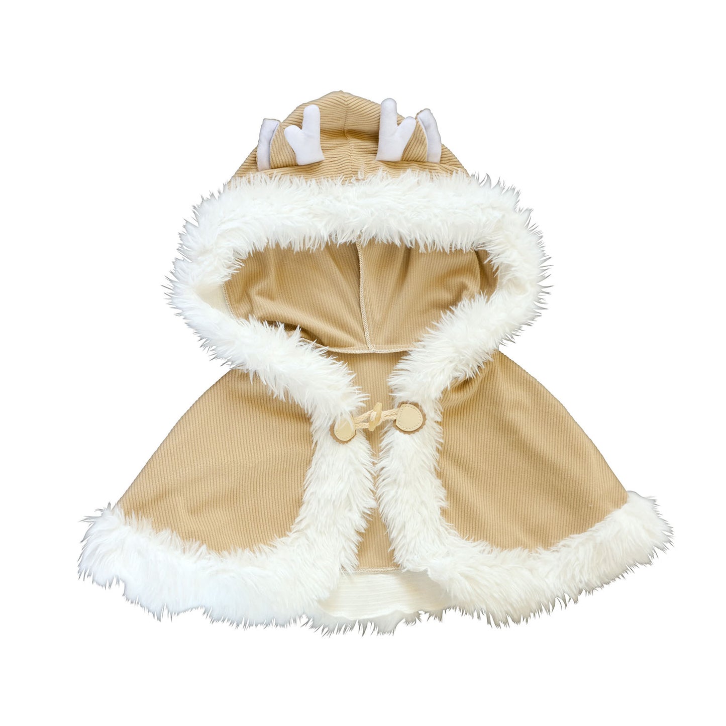 [NEW] コスプレ クリスマス コーデュロイトナカイケープ レディース ライトブラウン 【クリアストーン】