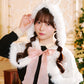 [NEW] コスプレ クリスマス フリルリボンうさぎケープ レディース ホワイト 【クリアストーン】