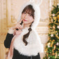 [NEW] コスプレ クリスマス フリルリボンうさぎケープ レディース ホワイト 【クリアストーン】