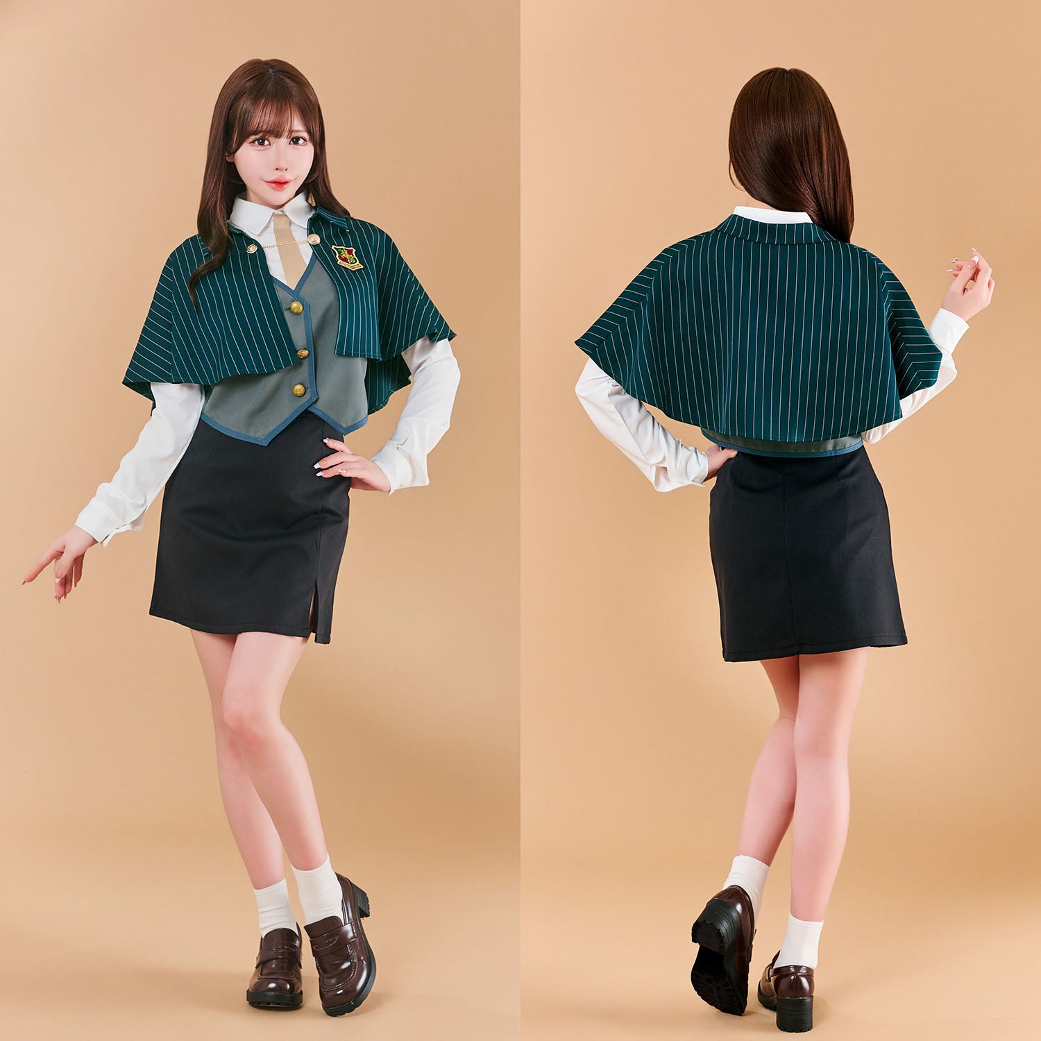 New] コスプレ 制服 トッピングトップス ケープスクール レディース
