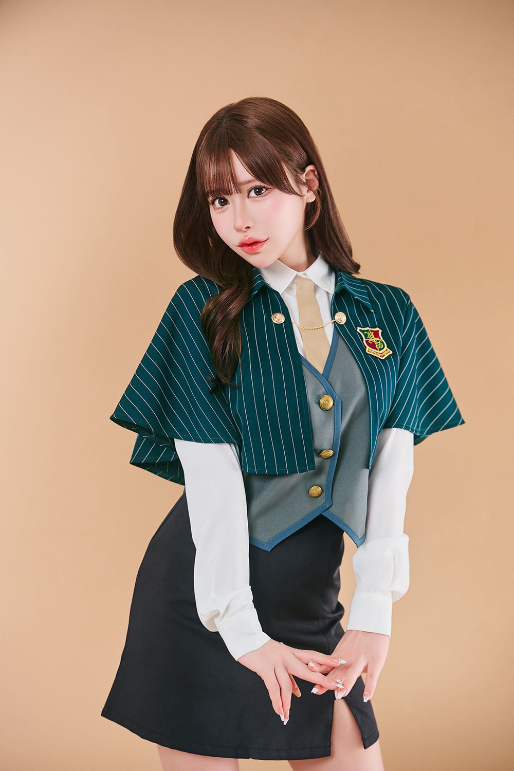 New] コスプレ 制服 トッピングトップス ケープスクール レディース