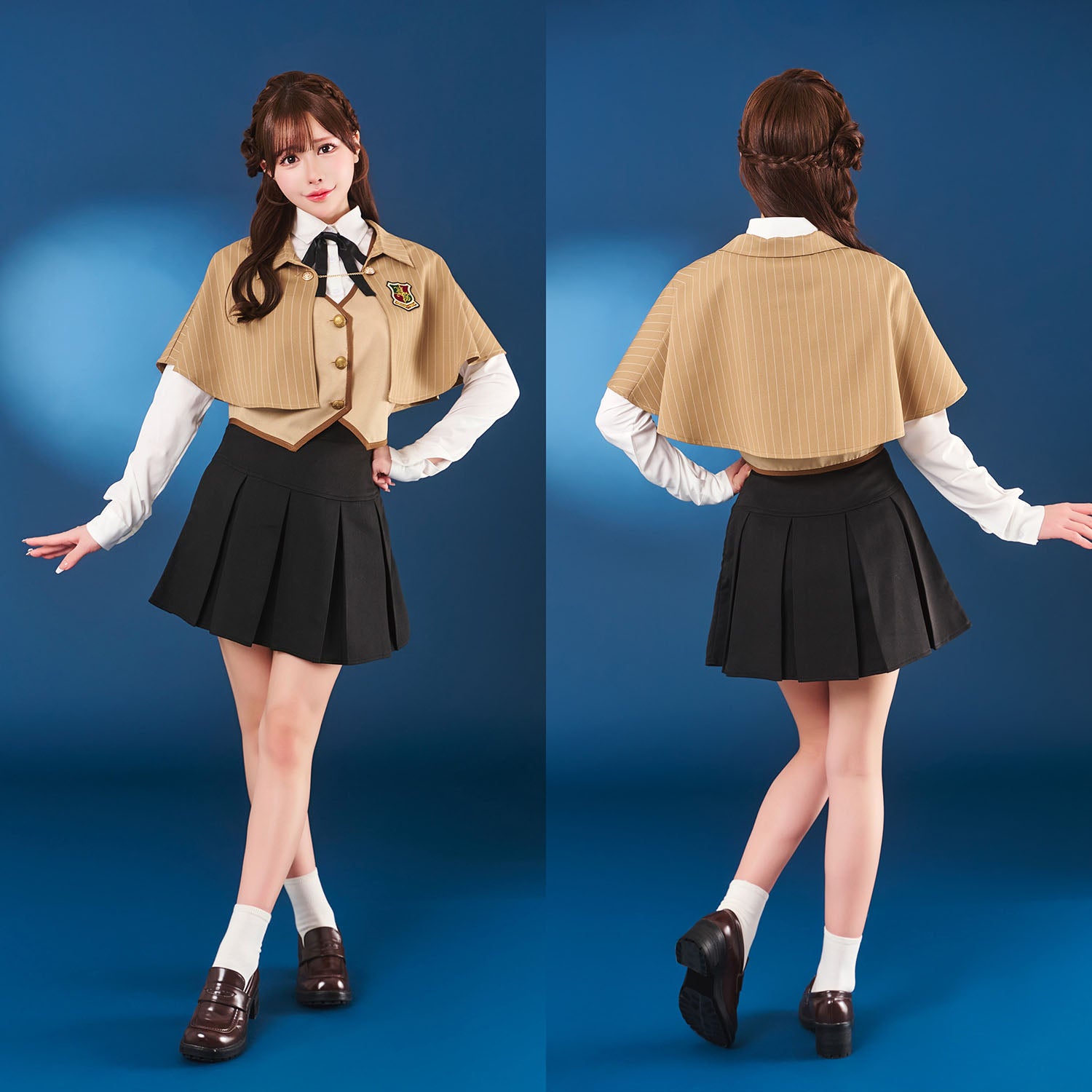 コスプレ 制服 トッピングトップス ケープスクール レディース