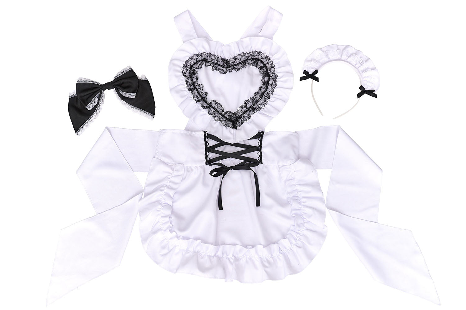 New] コスプレ メイド トッピングトップス メイドエプロン レディース