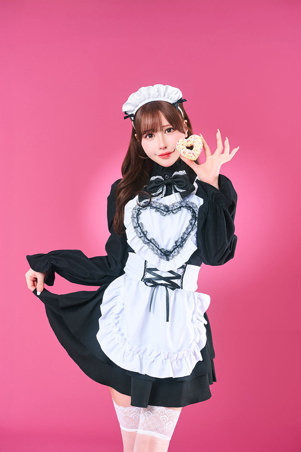 New] コスプレ メイド トッピングトップス メイドエプロン レディース