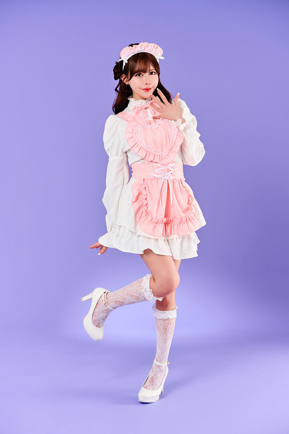 New] コスプレ メイド トッピングトップス メイドエプロン レディース