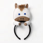 [New] コスプレ小物 正月 干支 動物 のっかり馬カチューシャ ユニセックス ブラウン/ホワイト【クリアストーン】