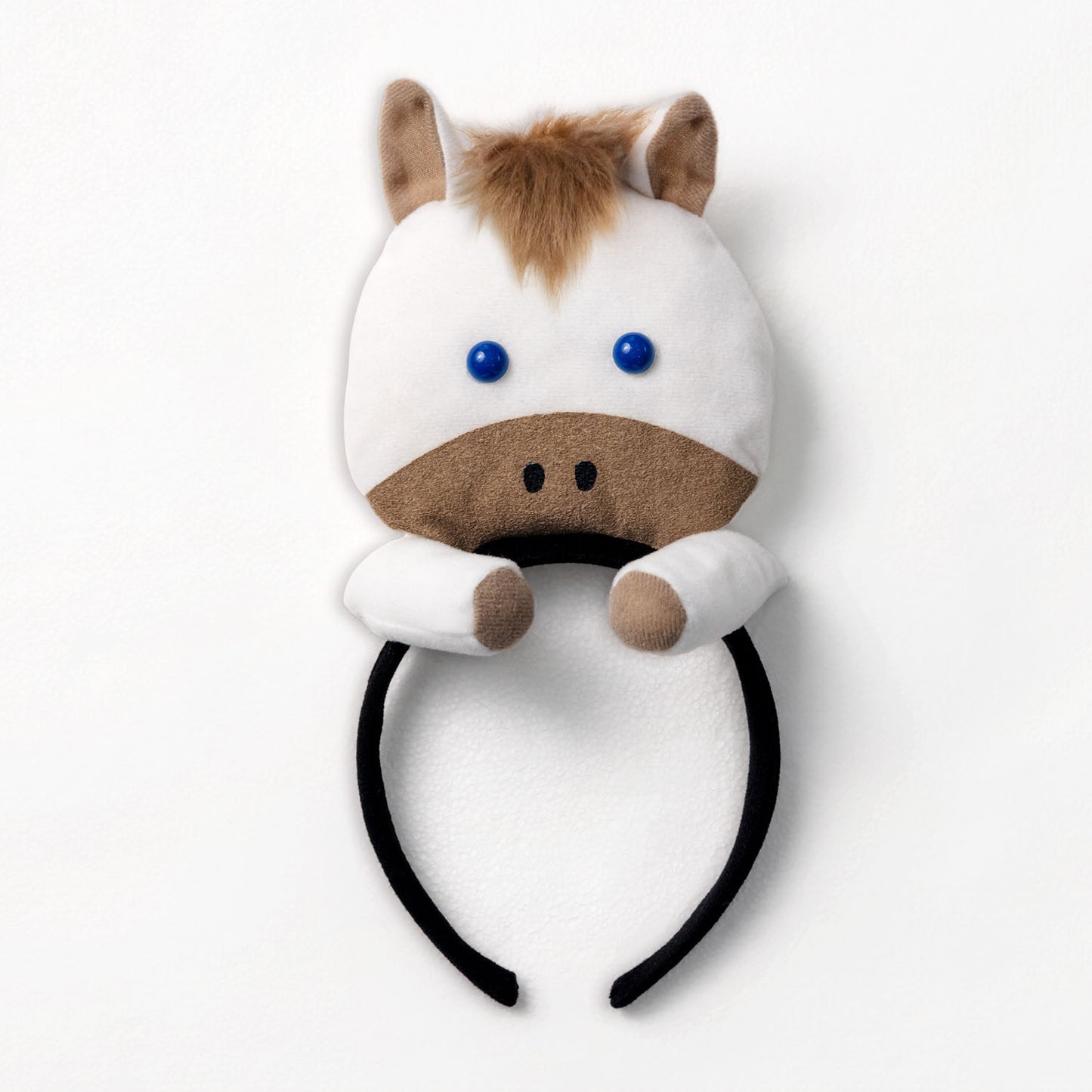 [New] コスプレ小物 正月 干支 動物 のっかり馬カチューシャ ユニセックス ブラウン/ホワイト【クリアストーン】