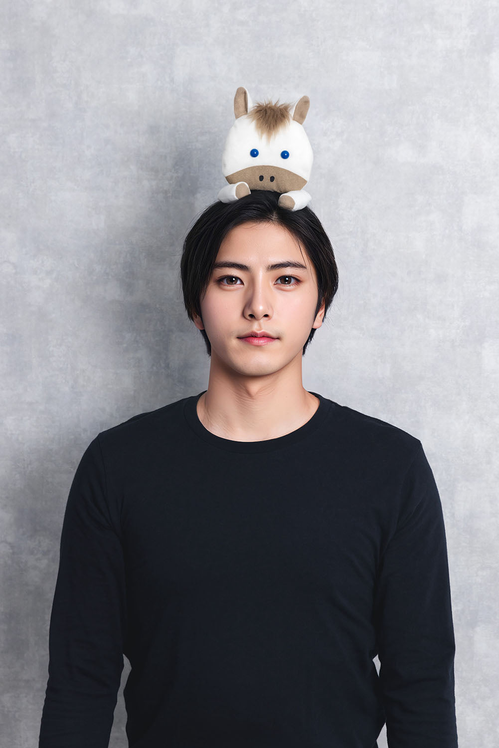 [New] コスプレ小物 正月 干支 動物 のっかり馬カチューシャ ユニセックス ブラウン/ホワイト【クリアストーン】