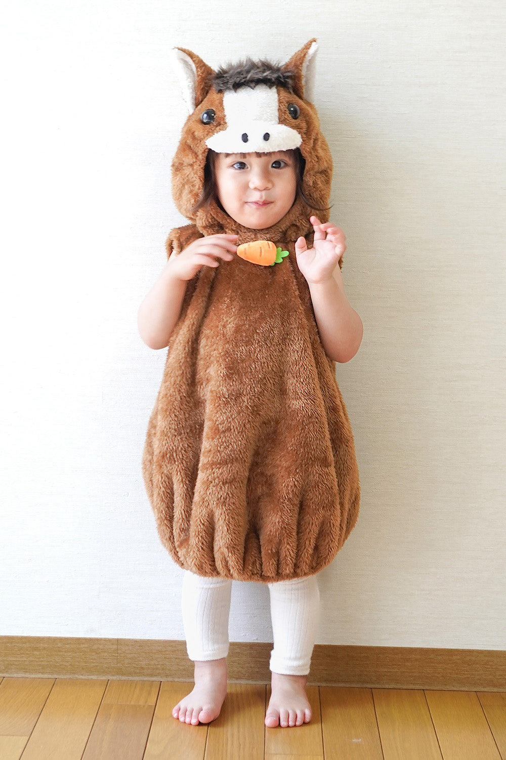 [New] コスプレ 正月 干支 動物 マシュマロお馬さん ベビー 80cm ブラウン【クリアストーン】