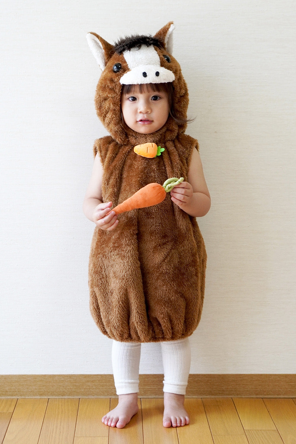 [New] コスプレ 正月 干支 動物 マシュマロお馬さん ベビー 80cm ブラウン【クリアストーン】