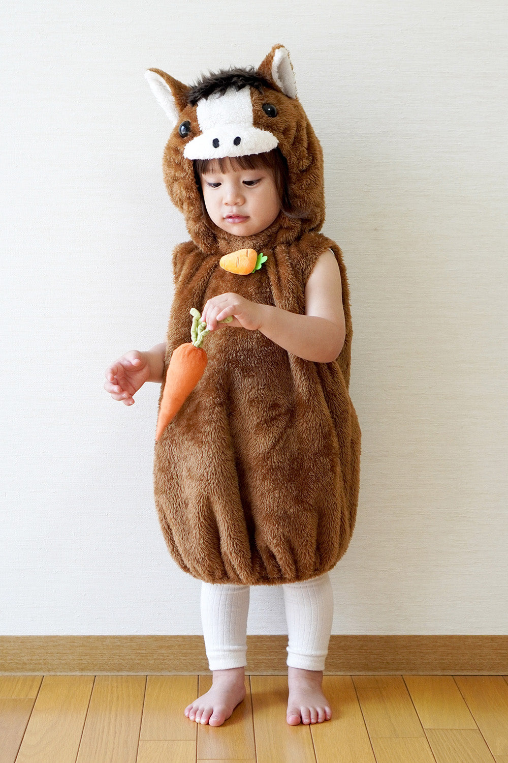 [New] コスプレ 正月 干支 動物 マシュマロお馬さん ベビー 80cm ブラウン【クリアストーン】