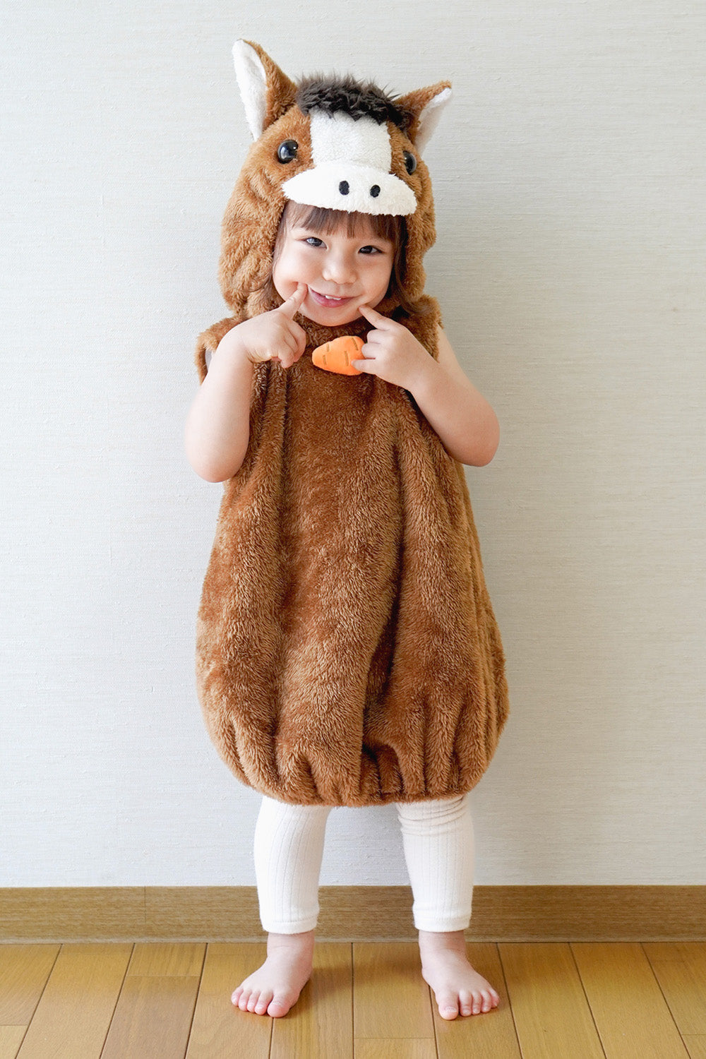 [New] コスプレ 正月 干支 動物 マシュマロお馬さん ベビー 80cm ブラウン【クリアストーン】