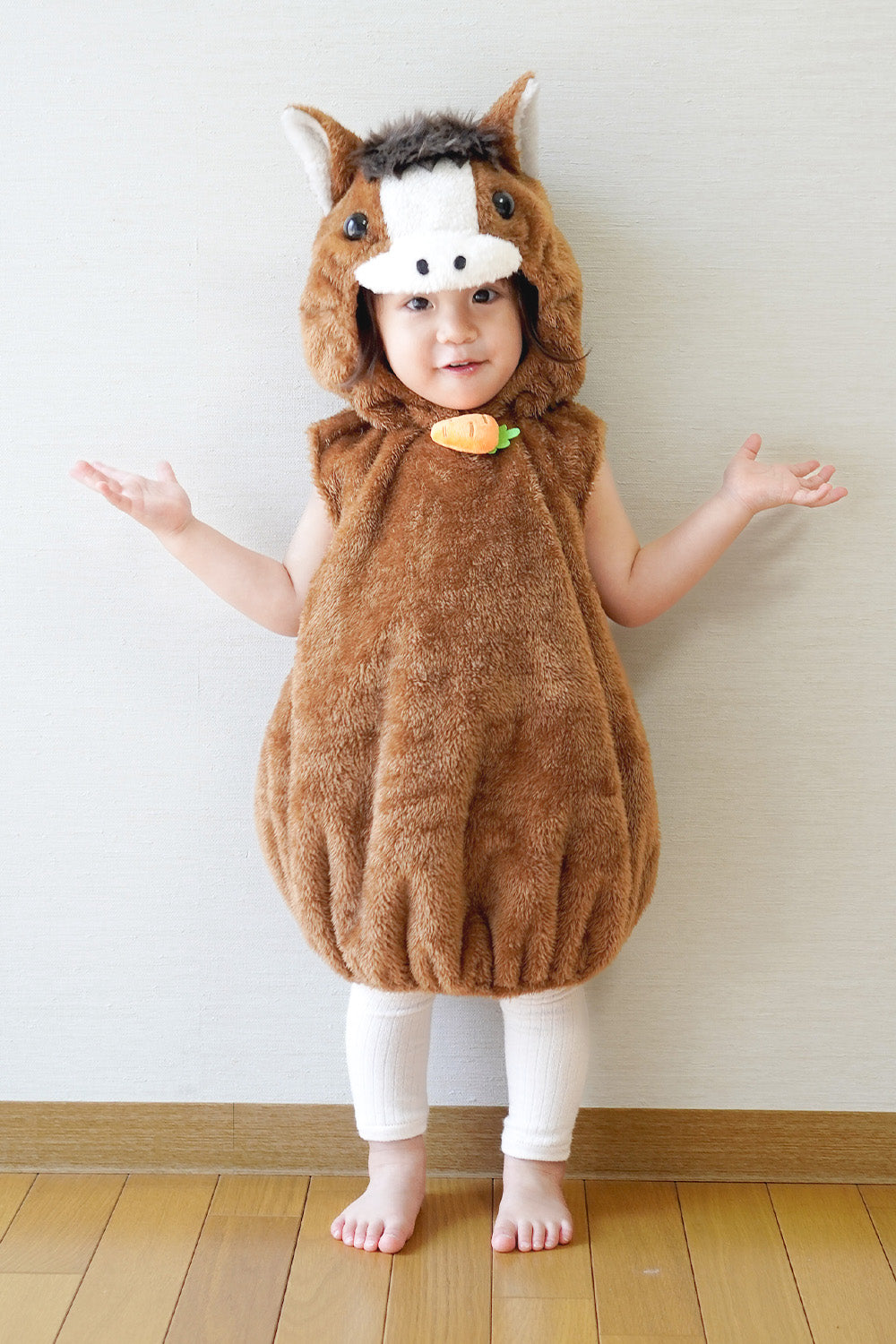 [New] コスプレ 正月 干支 動物 マシュマロお馬さん ベビー 80cm ブラウン【クリアストーン】