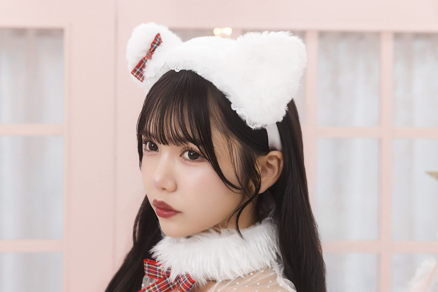 《JamsCollection着用》 コスプレ ねこ サンタ クリスマス リリパレ ルナキャット/アルテミスキャット レディース フリーサイズ ブラック/ホワイト 【クリアストーン】♡