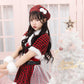 《JamsCollection着用》 コスプレ サンタ クリスマス リリパレ アイドルチェックサンタ レディース フリーサイズ レッド 【クリアストーン】♡