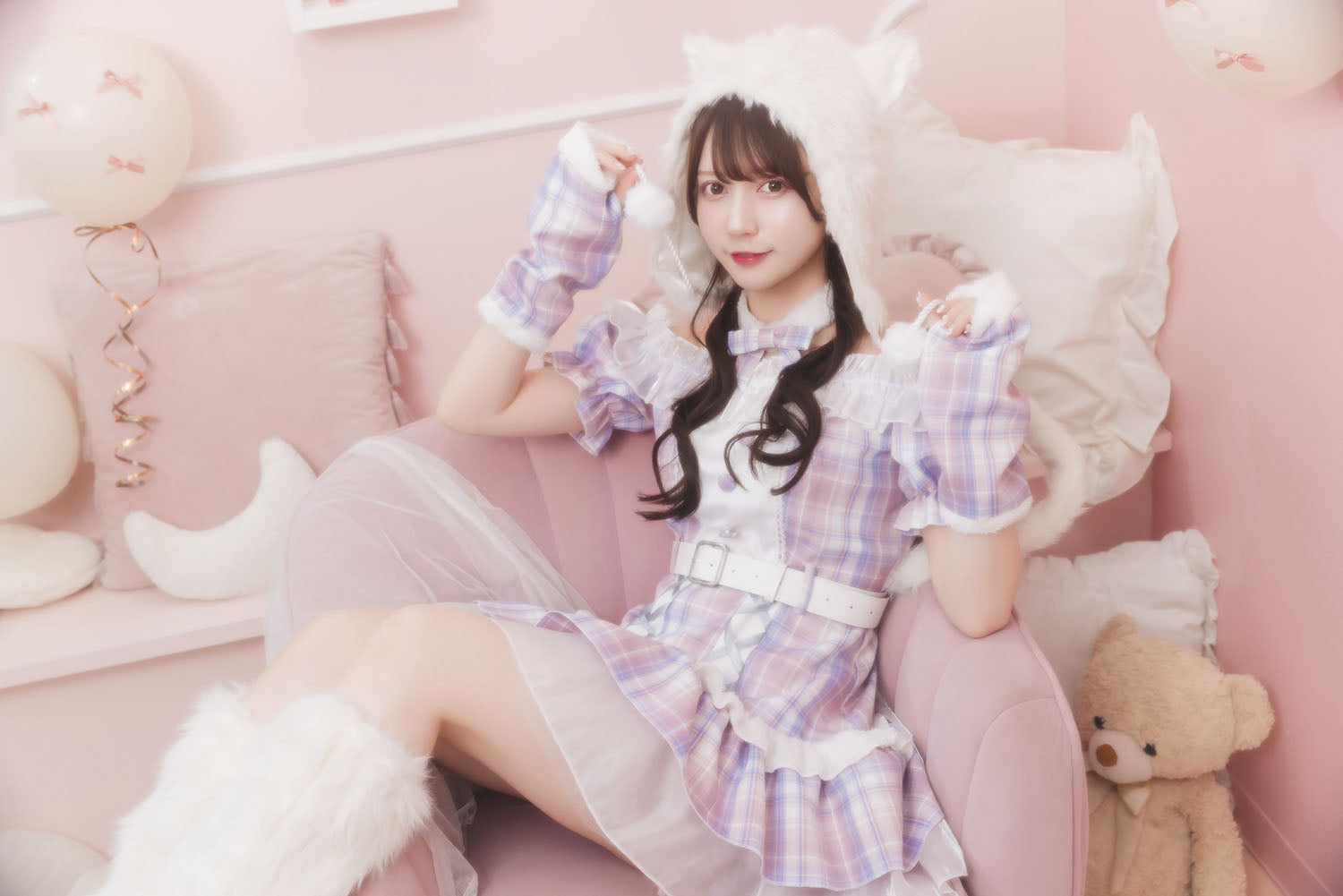 クリアストーン　 コスプレ ねこ リリパレ ペリュシュキャット レディース NEW]《JamsCollection着用》 コスプレ ねこ リリパレ ペリュシュ