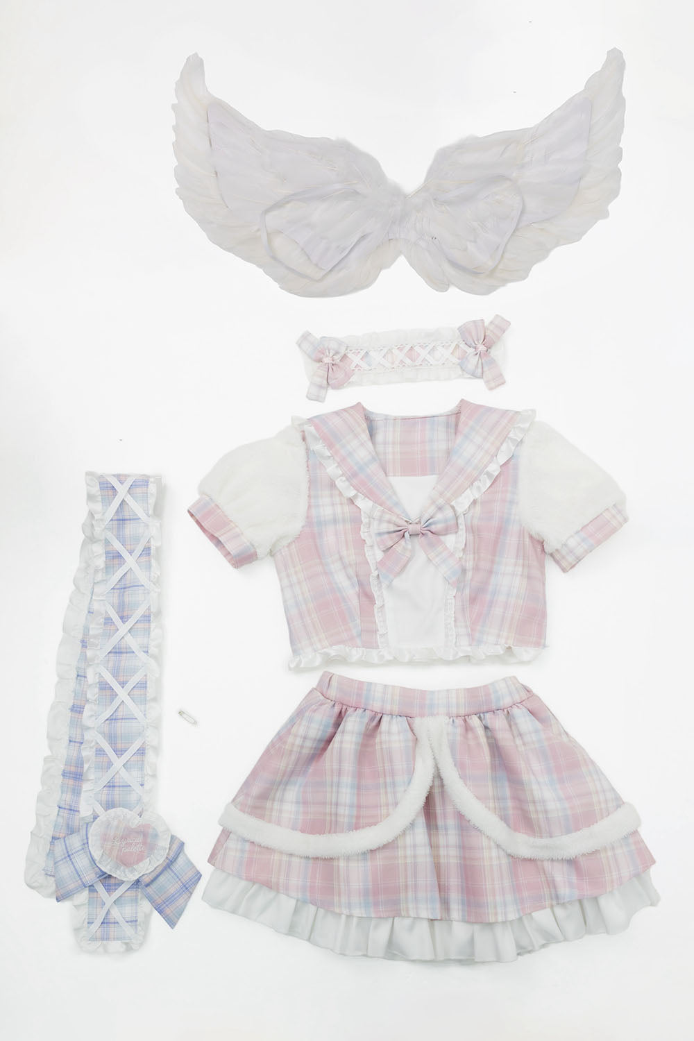 [NEW]《JamsCollection着用》 コスプレ 天使 リリパレ キューピッドセーラー レディース フリーサイズ ピンク/ブルー 【クリアストーン】♡