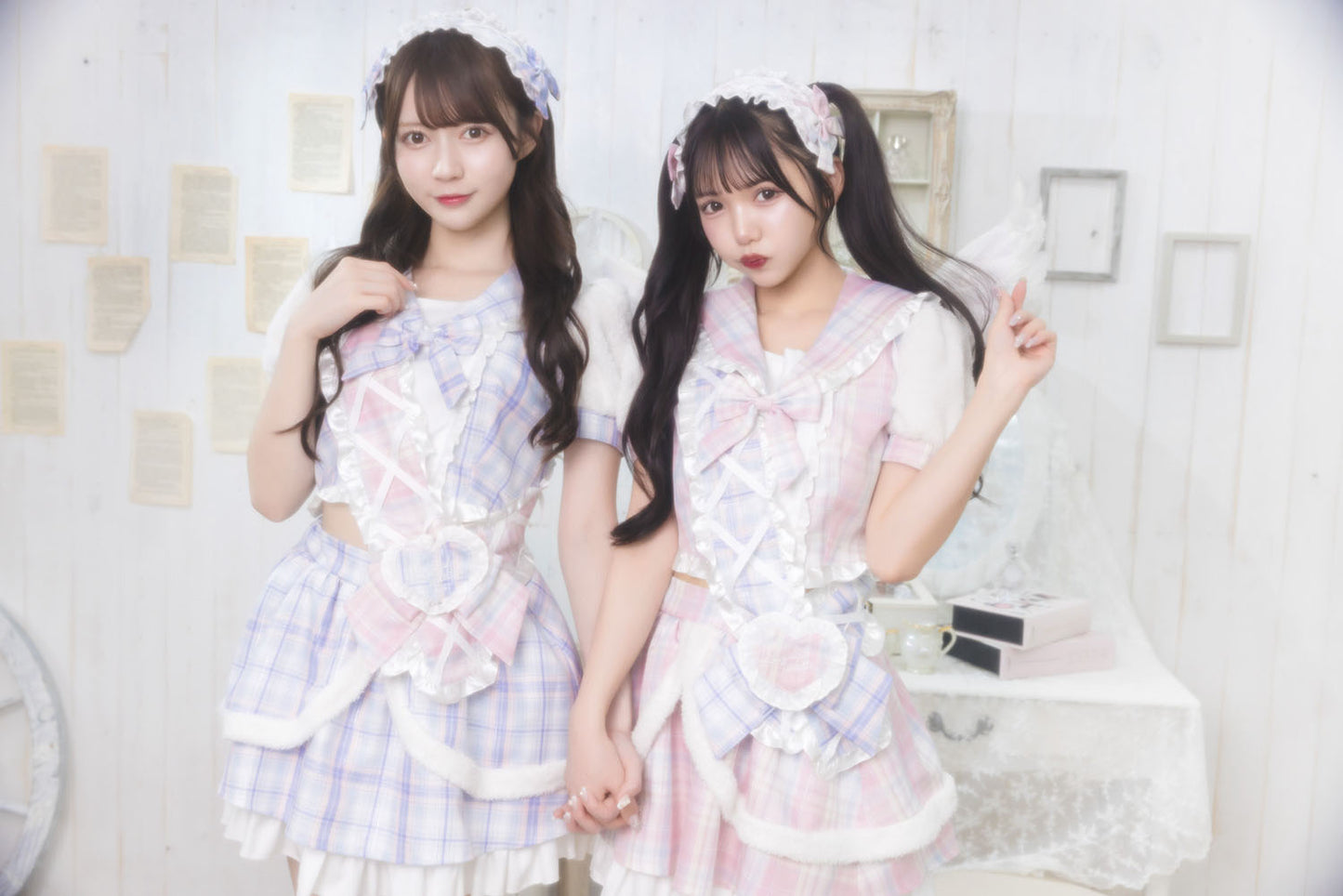 [NEW]《JamsCollection着用》 コスプレ 天使 リリパレ キューピッドセーラー レディース フリーサイズ ピンク/ブルー 【クリアストーン】♡