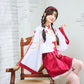 [NEW] コスプレ 和風 巫女 羽織巫女 レディース フリーサイズ レッド【クリアストーン】♡