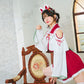 [NEW] コスプレ ねこ 和風 巫女 招猫巫女 レディース フリーサイズ ホワイト【クリアストーン】♡