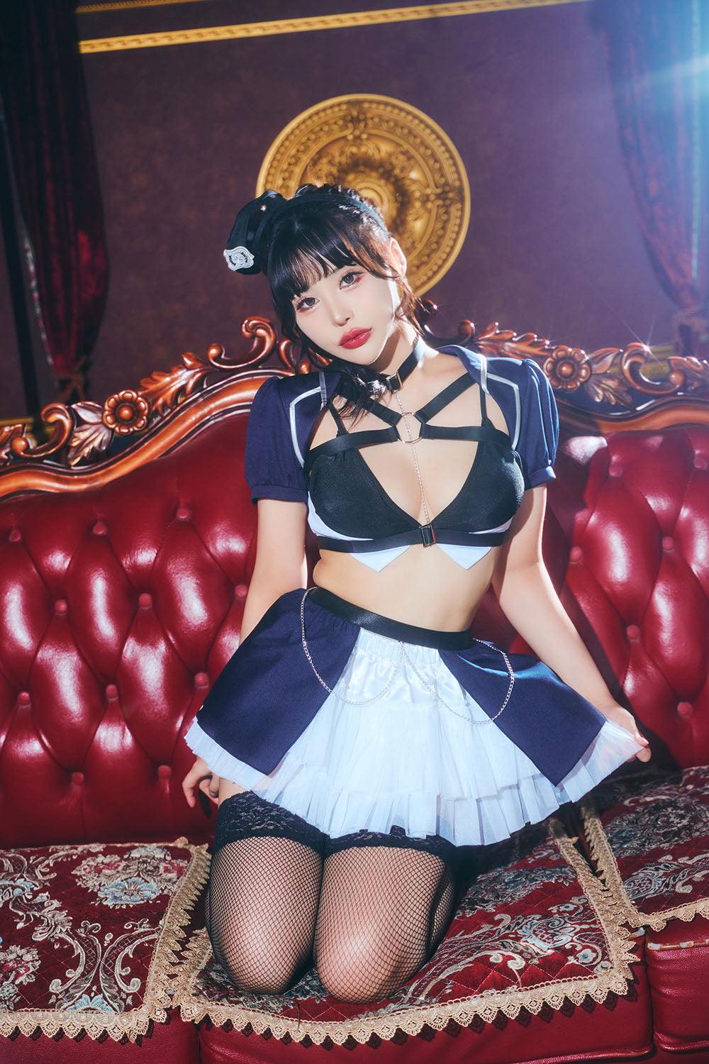 [New] コスプレ 警官 ロイヤルヌーディー プレミアムポリス レディース フリーサイズ ネイビー【クリアストーン】♡