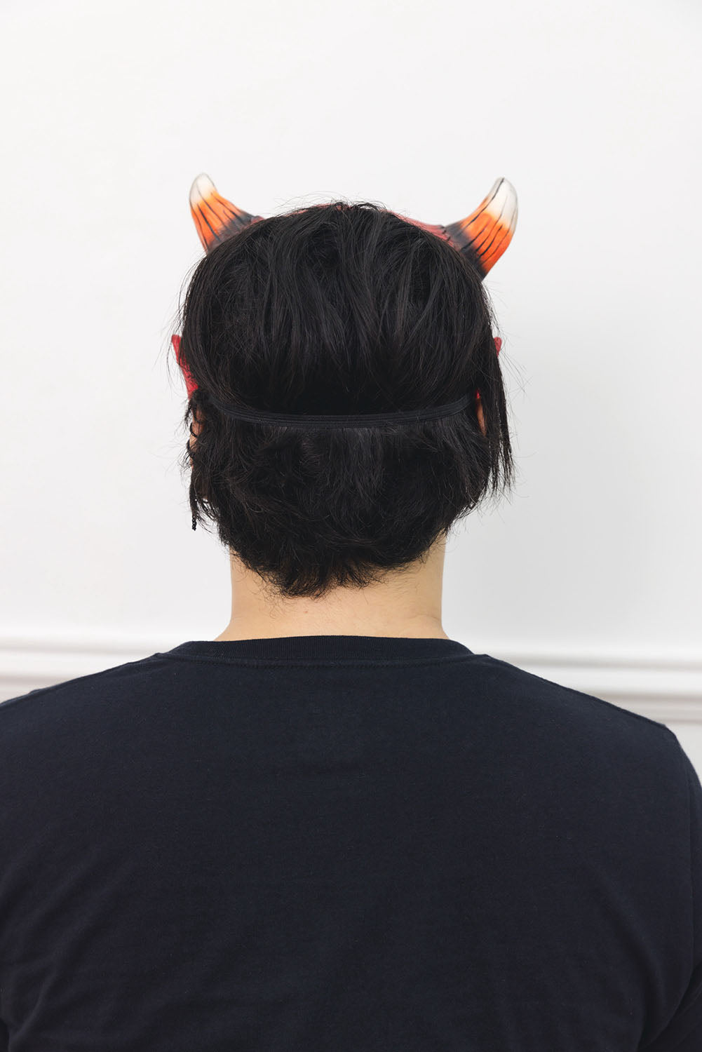 [New] コスプレ小物 節分 怖い鬼ラバーマスク ユニセックス フリーサイズ レッド【クリアストーン】