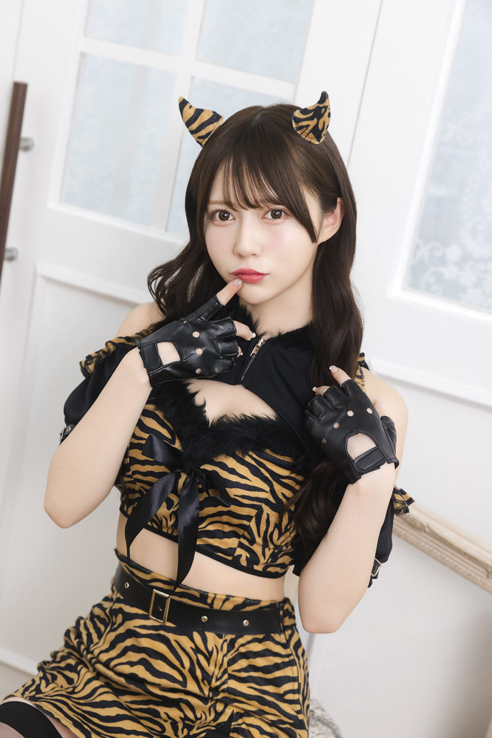 [New] コスプレ 節分 INAZUMA鬼girl クールフーディ レディース フリーサイズ イエロー【クリアストーン】