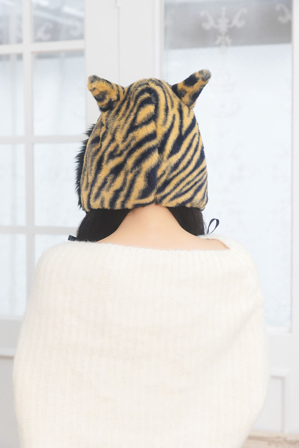 [New] コスプレ小物 節分 ポンポンリボン鬼フーディー レディース フリーサイズ イエロー【クリアストーン】