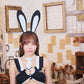 [New]コスプレ アニマル SecretRose オープンフリルバニー レディース フリーサイズ ブラック【クリアストーン】♡