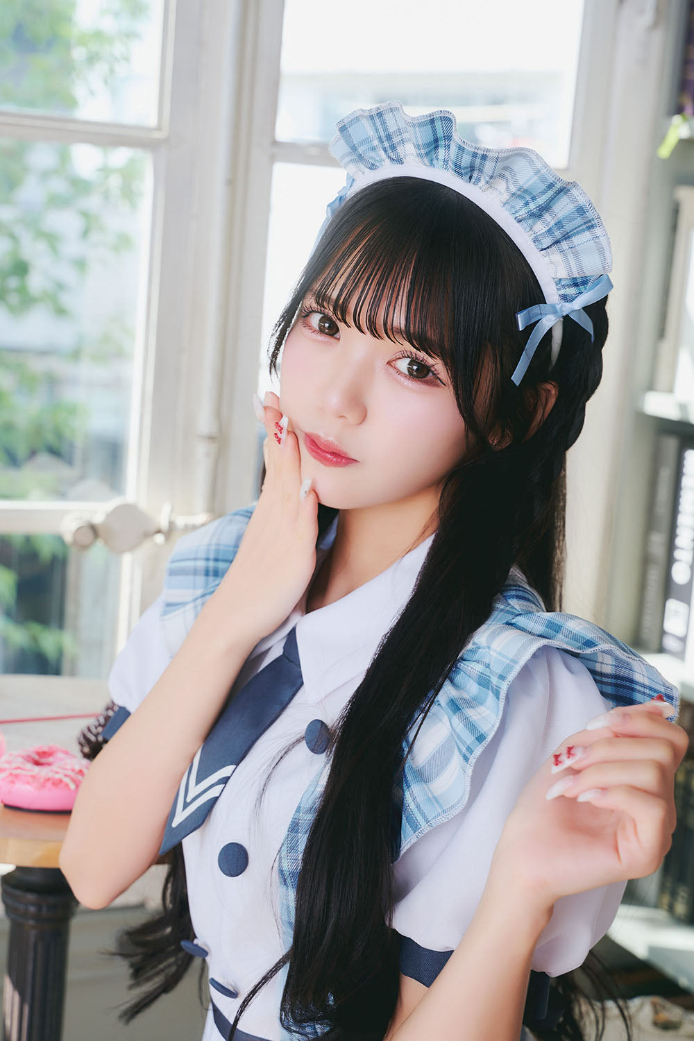 [New] 《JamsCollection着用》コスプレ ホワイトデー パティスリーメイド レディース フリーサイズ ブルー【クリアストーン】♡