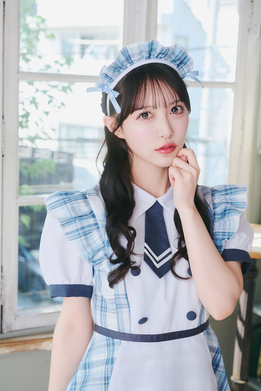 [New] 《JamsCollection着用》コスプレ ホワイトデー パティスリーメイド レディース フリーサイズ ブルー【クリアストーン】♡