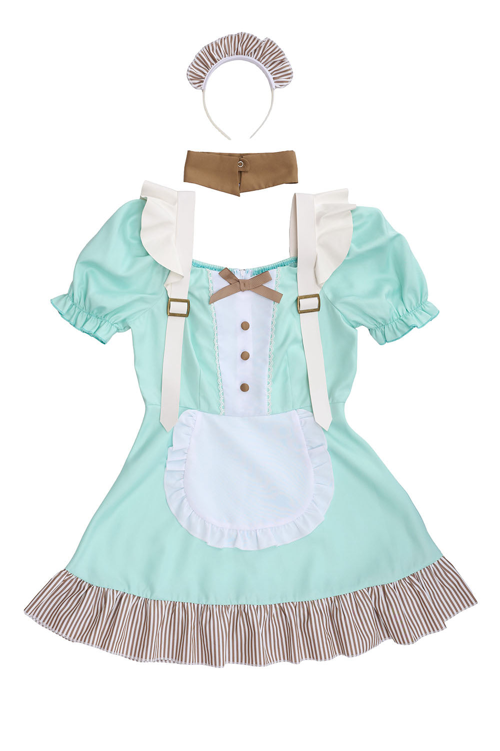 [New] 《JamsCollection着用》コスプレ ホワイトデー チョコミントメイド レディース フリーサイズ グリーン【クリアストーン】♡