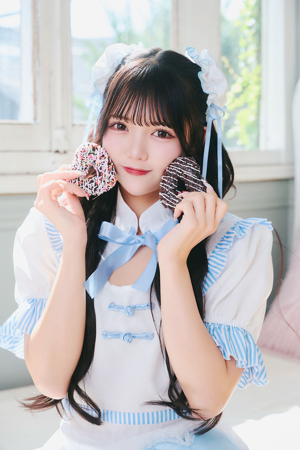 [New] 《JamsCollection着用》コスプレ ホワイトデー キャンディハートチャイナ レディース フリーサイズ ブルー【クリアストーン】♡