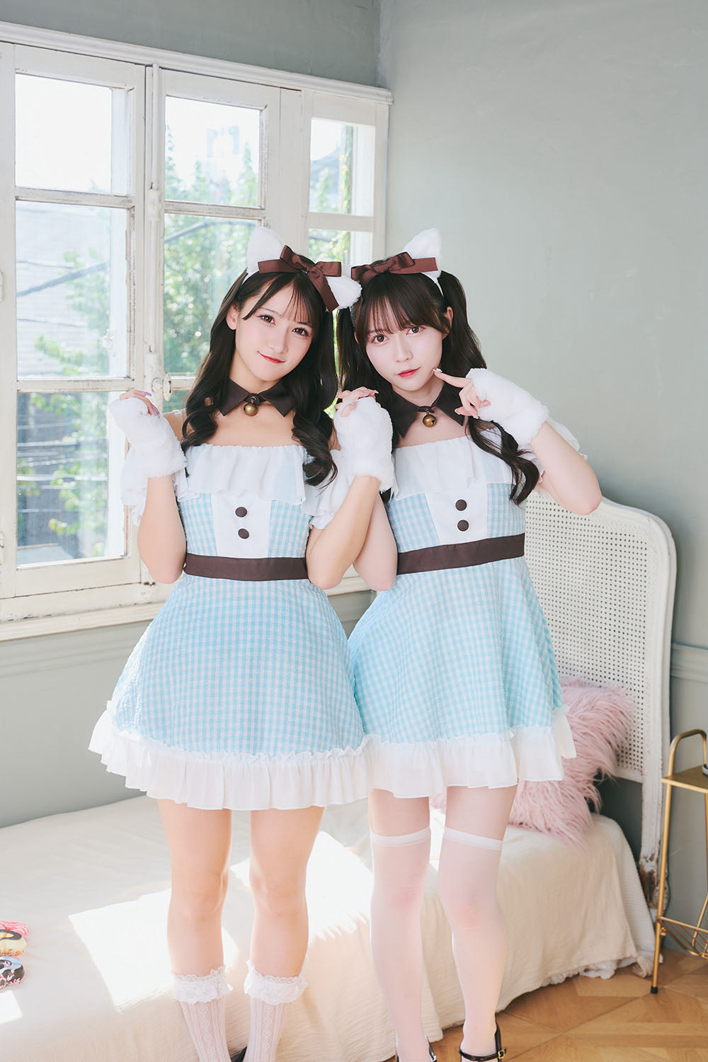 [New] 《JamsCollection着用》コスプレ ホワイトデー ラムネキャット レディース フリーサイズ グリーン【クリアストーン】♡