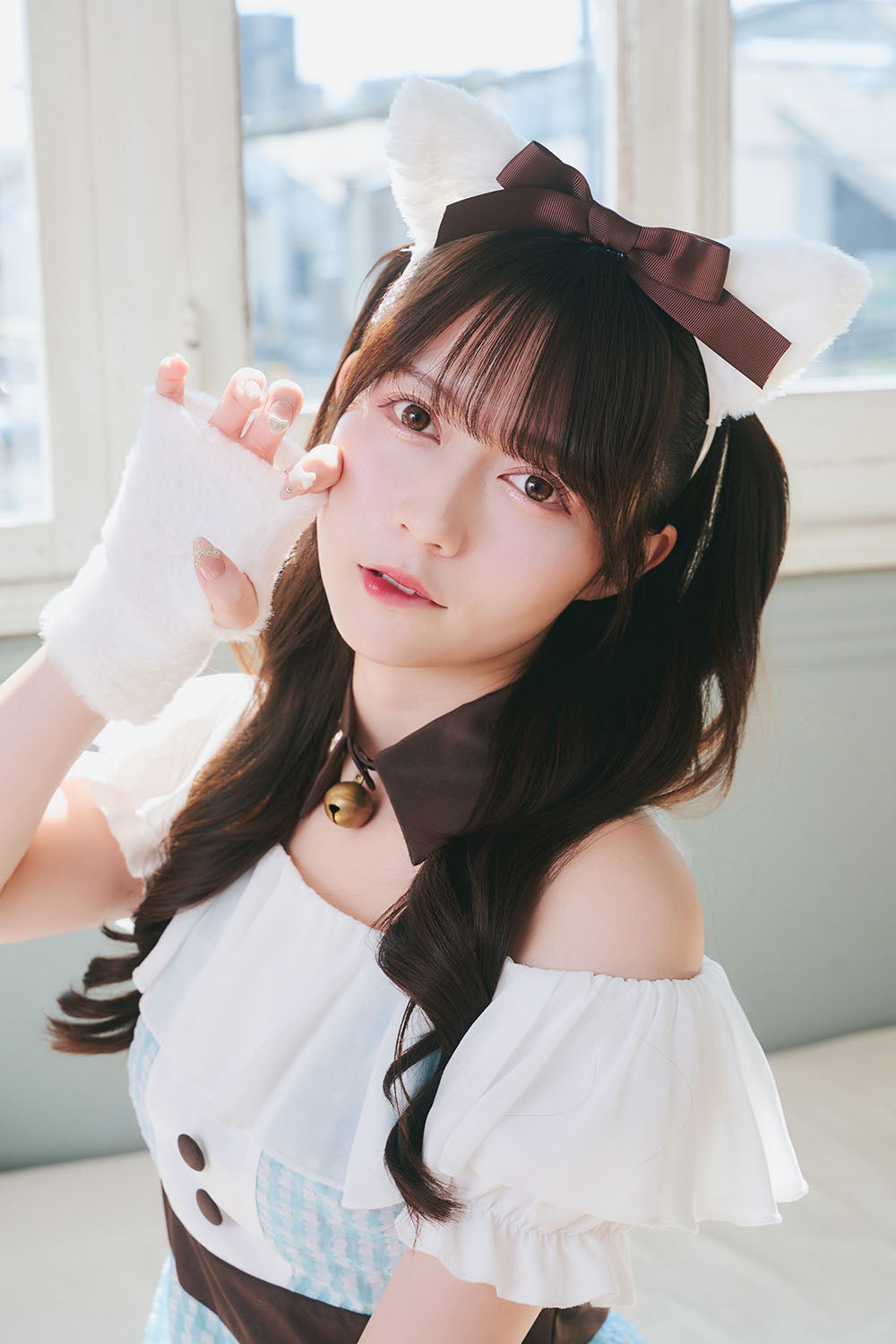 [New] 《JamsCollection着用》コスプレ ホワイトデー ラムネキャット レディース フリーサイズ グリーン【クリアストーン】♡