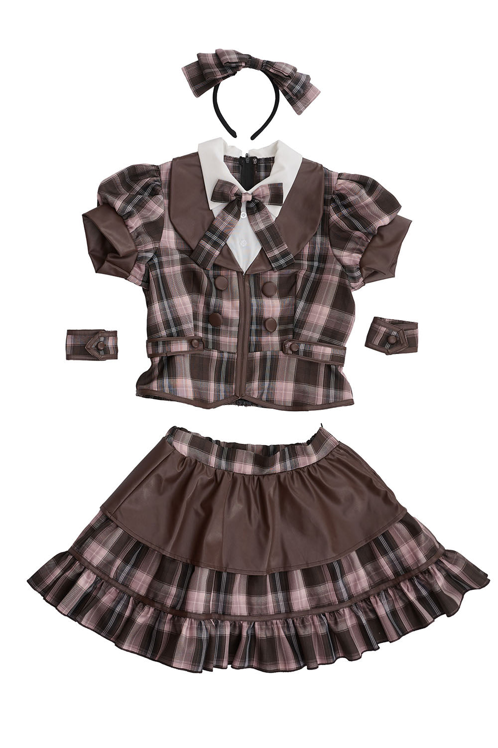 [New] 《JamsCollection着用》コスプレ バレンタイン リリパレ カフェショコラメイド レディース フリーサイズ ピンク/ブルー【クリアストーン】♡