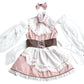 [New] 《JamsCollection着用》コスプレ バレンタイン リリパレ スイートホイップメイド レディース フリーサイズ ピンク/グレー【クリアストーン】♡