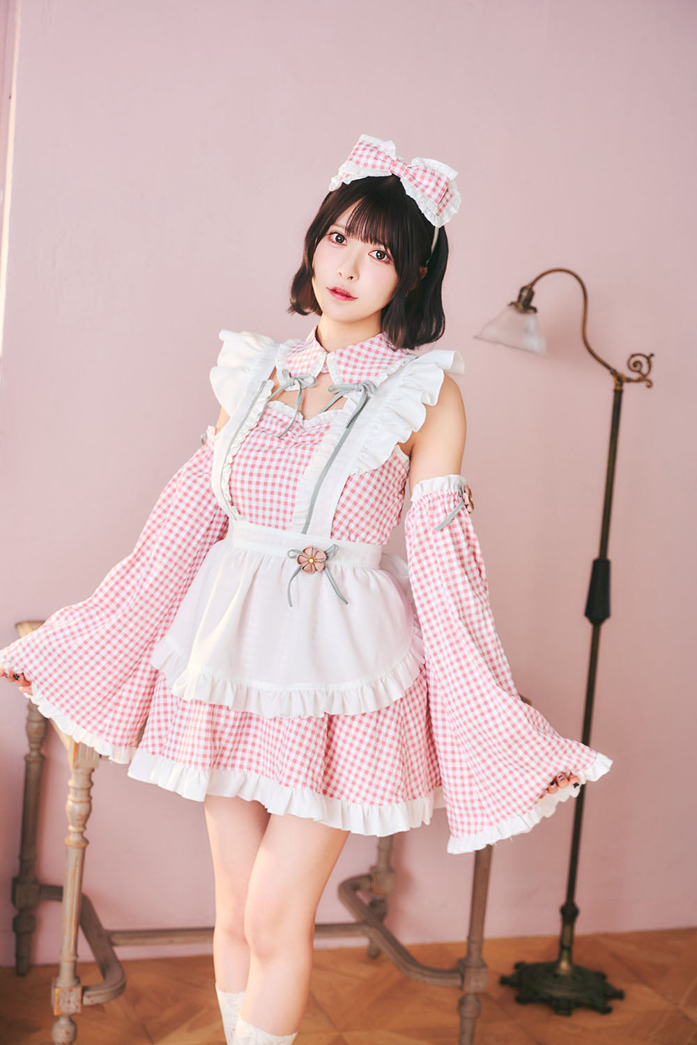 [New] 《JamsCollection着用》コスプレ バレンタイン リリパレ ひなまつりイド レディース フリーサイズ ピンク【クリアストーン】♡