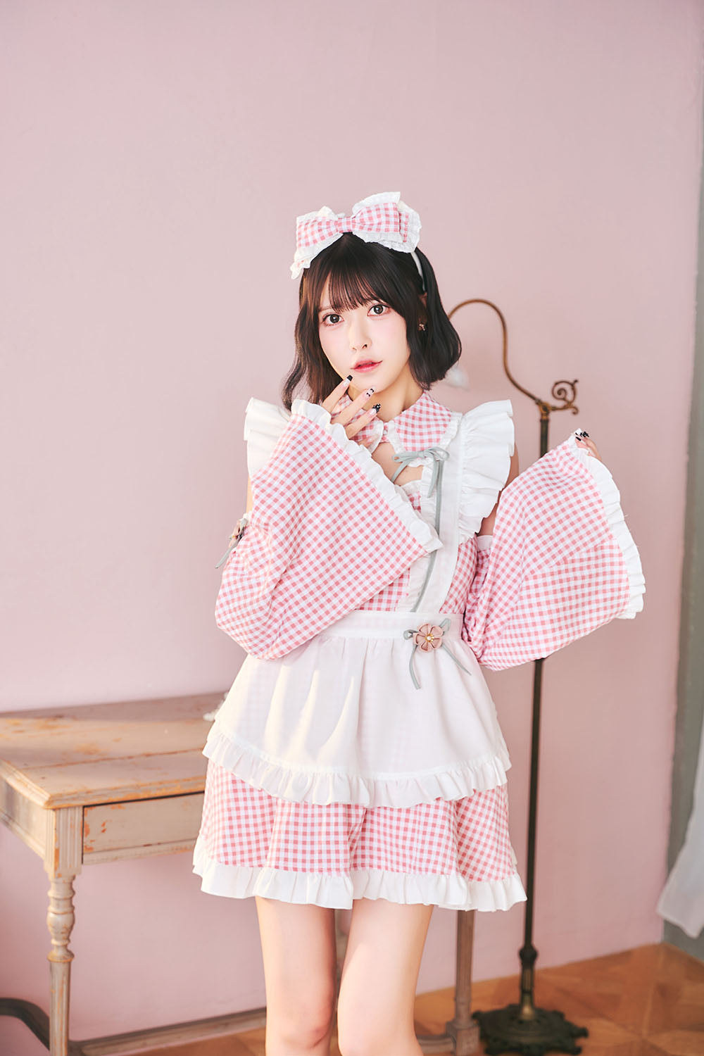 [New] 《JamsCollection着用》コスプレ バレンタイン リリパレ ひなまつりイド レディース フリーサイズ ピンク【クリアストーン】♡