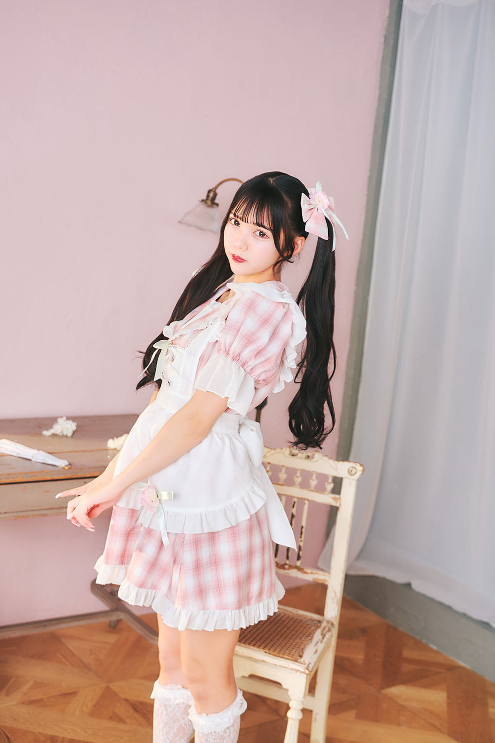 [New] 《JamsCollection着用》コスプレ バレンタイン リリパレ さくらメイド レディース フリーサイズ ピンク【クリアストーン】♡