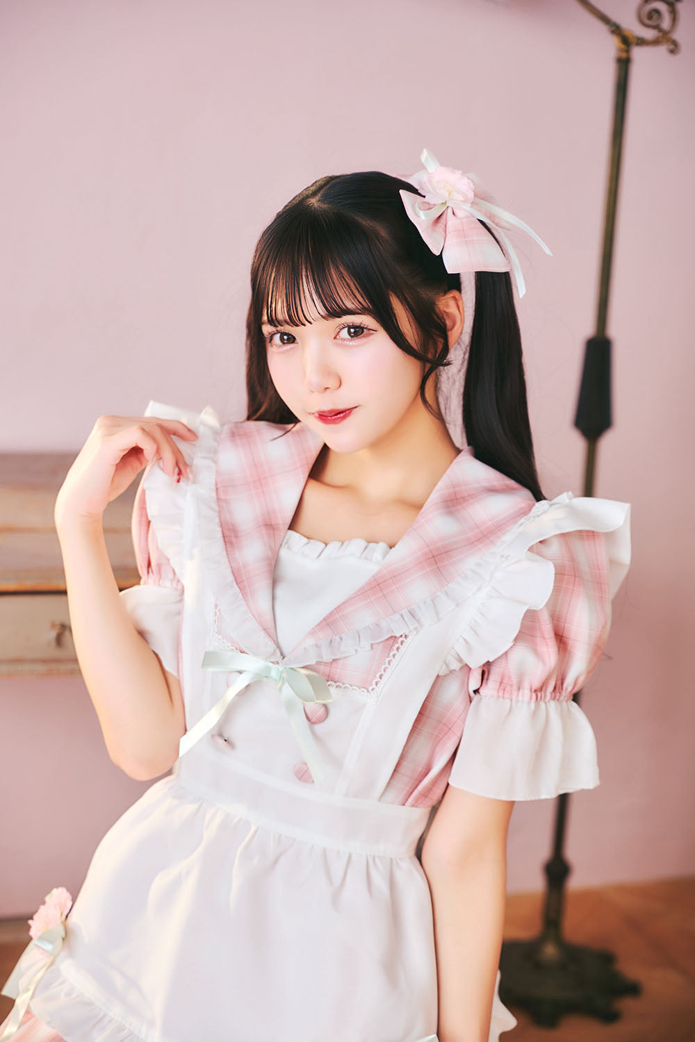 [New] 《JamsCollection着用》コスプレ バレンタイン リリパレ さくらメイド レディース フリーサイズ ピンク【クリアストーン】♡