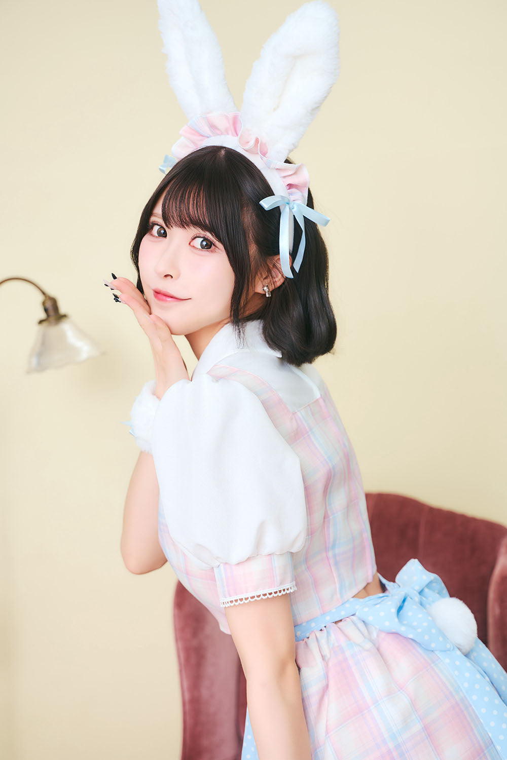 [New] 《JamsCollection着用》コスプレ バレンタイン リリパレ イースターバニーメイド レディース フリーサイズ ピンク【クリアストーン】♡