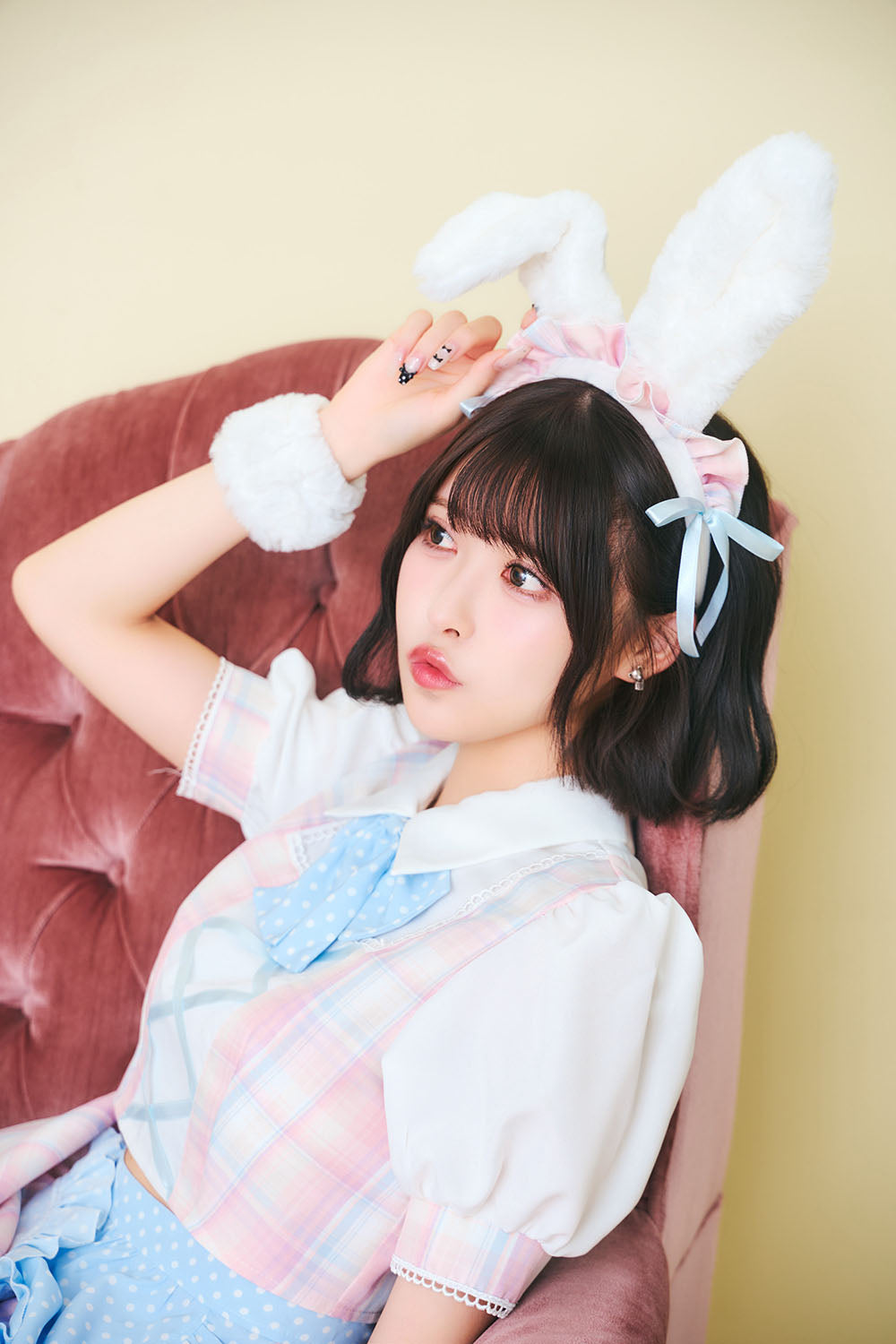 [New] 《JamsCollection着用》コスプレ バレンタイン リリパレ イースターバニーメイド レディース フリーサイズ ピンク【クリアストーン】♡