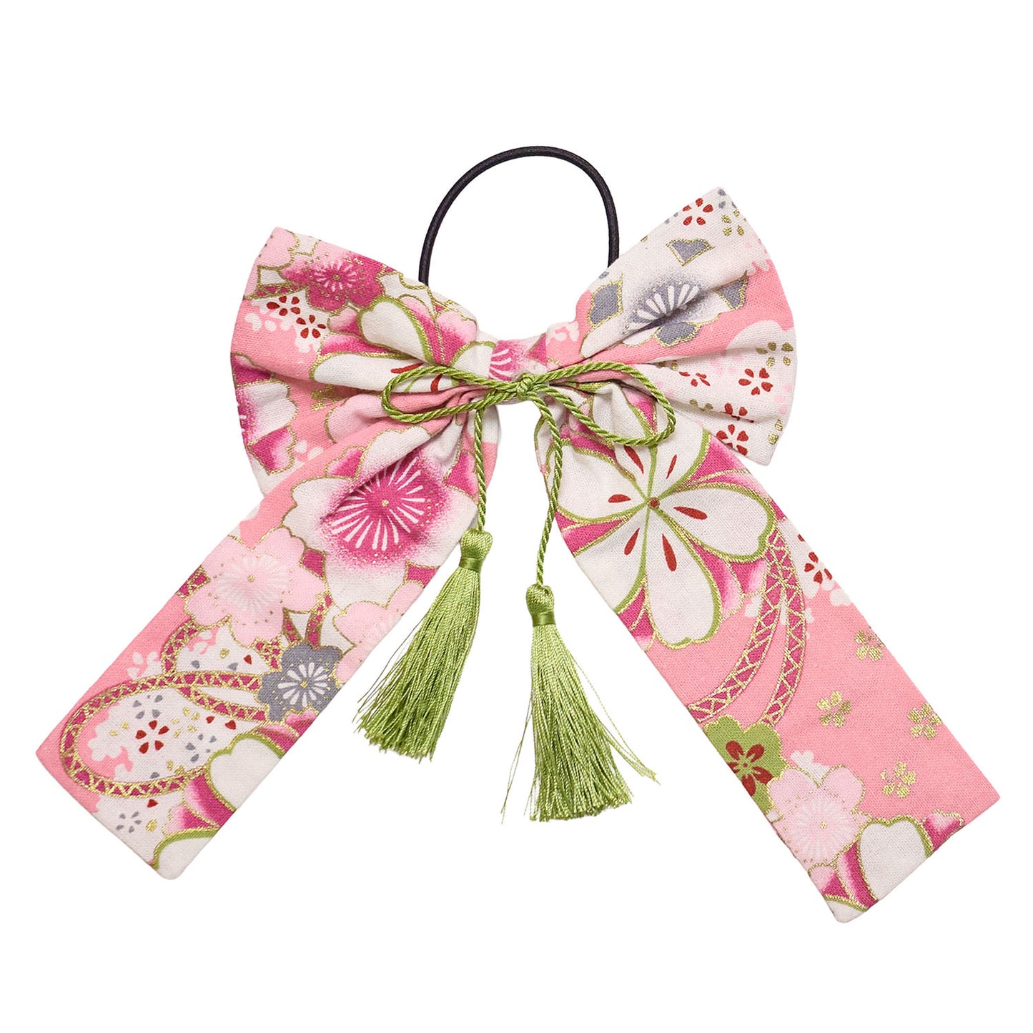 コスプレ小物 ヘアアクセサリー 和柄 リボン レディース フリーサイズ パープル/ブルー/ネイビー/レッド/ピンク/ベージュ/ブラック【クリアストーン】