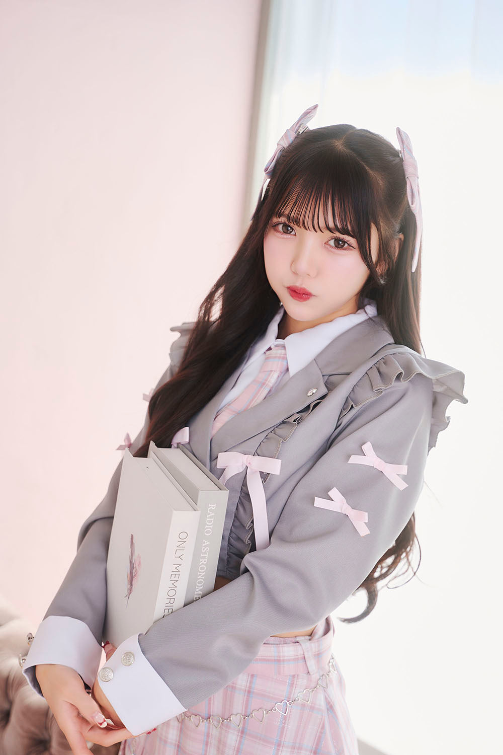 [New] 《JamsCollection着用》コスプレ アイドル 制服 メゾンカレッジ ロゼ レディース フリーサイズ ピンク 【クリアストーン】♡