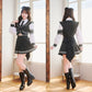 [New] 《JamsCollection着用》コスプレ アイドル 制服 メゾンカレッジ ルナ レディース フリーサイズ ブラック 【クリアストーン】♡